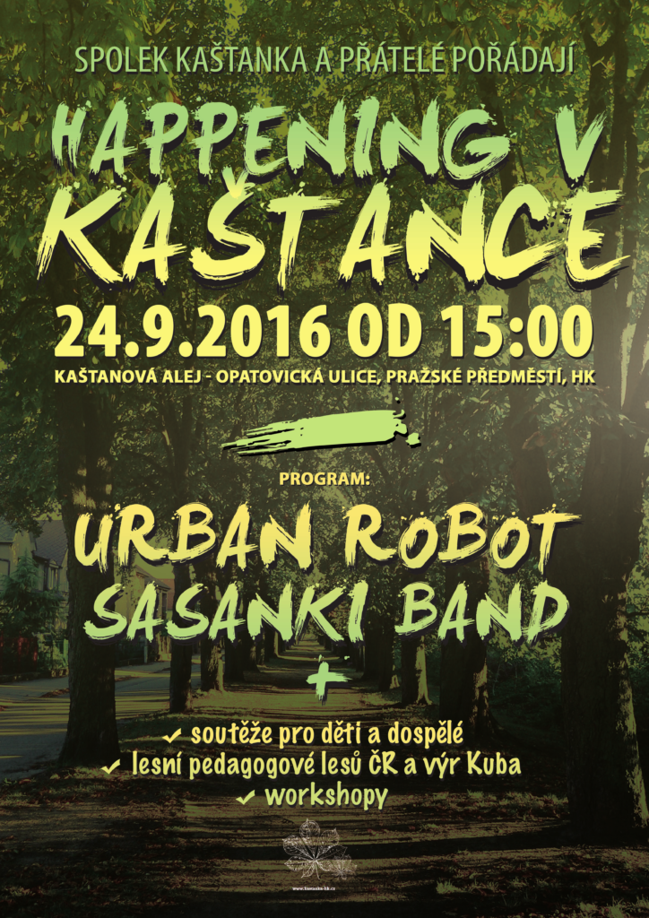 Happening v Kaštance 24.9. 2016 plakát